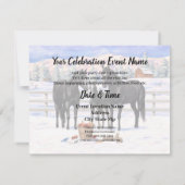 ブラッククオーターホースインスノー招待状 招待状 (裏面)