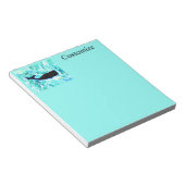 ブラッククジラ青いサンダー_コーブ ノートパッド (アングル)