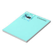 ブラッククジラ青いサンダー_コーブ ノートパッド (回転)