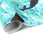 ブラッククジラ青いサンダー_コーブ ラッピングペーパー (ロールコーナー)