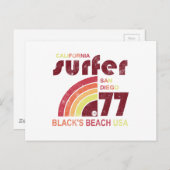 ブラッククスビーチカリフォルニア ポストカード (正面/裏面)