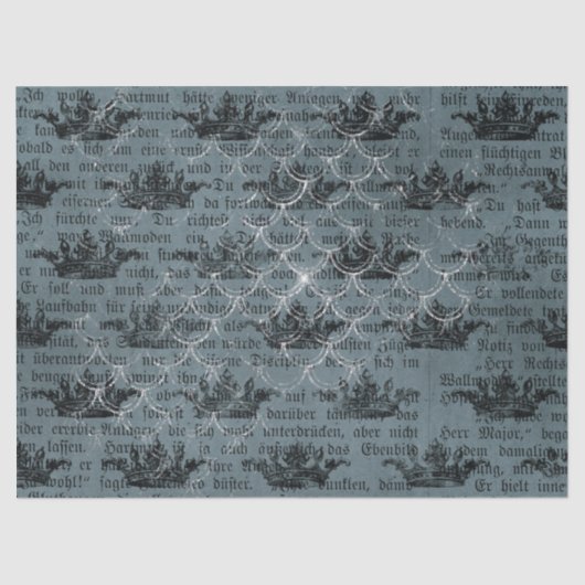 ブラッククラウン書とブルーデコパージュ 薄葉紙 (正面)