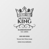 ブラッククラウン キング ヒゲ バーバーショップ ビジネス ウィンドウサイン (シート)