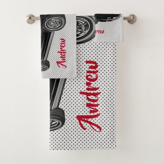 ブラッククラシックコルベットデザインバスタオルセット バスタオルセット (インサイチュ)