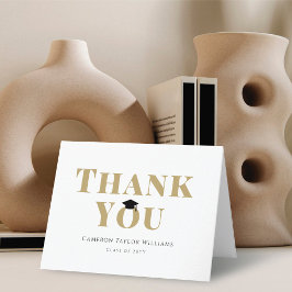 ブラッククラシックモルタルボード卒業キャップ写真 サンキューカード