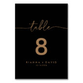 ブラッククラシック金ゴールド結婚ズ テーブルナンバー (正面)
