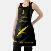 ブラッククラシック金ゴールド転がのピンとハーブ エプロン (インサイチュ)