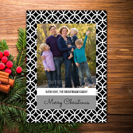 ブラッククラシーダイヤモンドホリデーフォトフラットカード シーズンカード