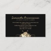 ブラッククラシーハート金ゴールドフローラアピラルハニービー 名刺 (裏面)