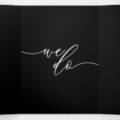 ブラッククラシーフォーマルタイポグラフィミニマル結婚ズ 三つ折りカード (内部中)