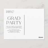 ブラッククラス2022ミニマモダンリスト卒業 ポストカード (裏面)