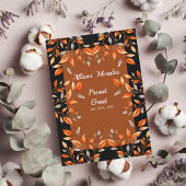 ブラッククラス2024卒業テラコッタ葉 招待状