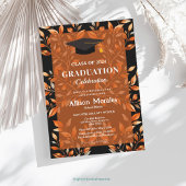 ブラッククラス2024卒業テラコッタ葉 招待状