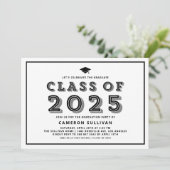 ブラッククラス2025キャップレトロ卒業 招待状 (スタンド正面)