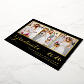 ブラッククラス2025フォトコラージュ卒業 箔招待状 (回転した状態)