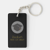 ブラッククラス20xxの卒業キャップ キーホルダー (裏面)