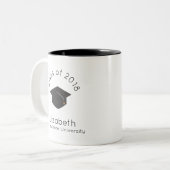 ブラッククラス20xxの卒業キャップ ツートーンマグカップ (正面左)