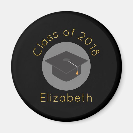 ブラッククラス20xxの卒業キャップ マグネット (正面)