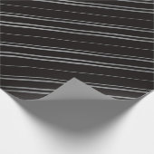 ブラッククラッシーストライプのラッピング紙 ラッピングペーパー (角)