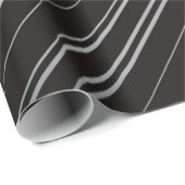 ブラッククラッシーストライプのラッピング紙 ラッピングペーパー (ロールコーナー)