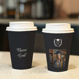 ブラッククラッシーローレルリースエンブレムエンブレム卒業写真 紙コップ