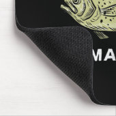 ブラッククラッパイマタークラッピー魚釣りアート マウスパッド (コーナー)