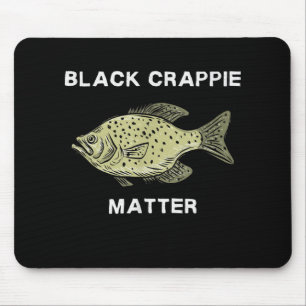 ブラッククラッパイマタークラッピー魚釣りアート マウスパッド