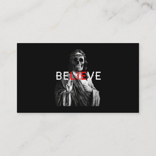 ブラッククラフトアンチキストイエス信じスカルサタンアット 名刺 (裏面)
