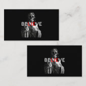 ブラッククラフトアンチキストイエス信じスカルサタンアット 名刺 (正面/裏面)