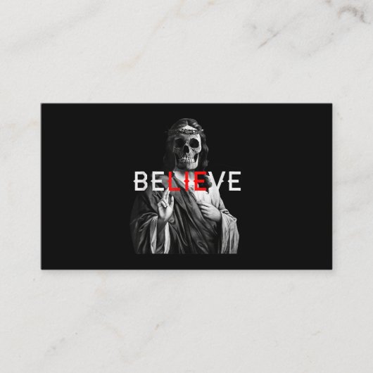 ブラッククラフトアンチキストイエス信じスカルサタンアット 名刺 (正面)