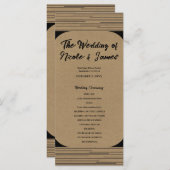 ブラッククラフトミニマルラモダンイン結婚式 プログラム (正面/裏面)