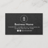 ブラッククラフト紙ミニマリスト追加ロゴソーシャルメディア ロイヤリティカード (裏面)