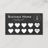 ブラッククラフト紙ミニマリスト追加ロゴソーシャルメディア ロイヤリティカード (正面)