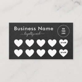 ブラッククラフト紙ミニマリスト追加ロゴソーシャルメディア ロイヤリティカード