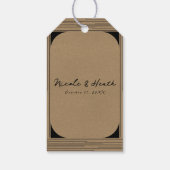 ブラッククラフト ミニマル モダン ライン 結婚式 ギフトタグ (裏面)
