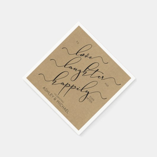 ブラッククラフ素朴タリーエバーアフター婚約 スタンダードカクテルナプキン (角)