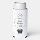 ブラッククラムシルエットモノグラム スリム缶クーラー (Seltzer正面)