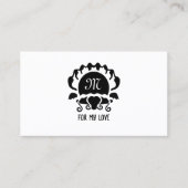 ブラッククラムシルエットモノグラム 名刺 (正面)