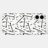 ブラッククラリネット音楽ノート Case-Mate iPhoneケース (裏面 (横))