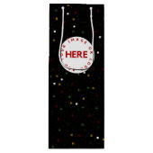 ブラッククリカスタムスマスのフォトまたはロモダンゴの作成 ワインギフトバッグ (正面)