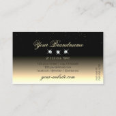 ブラッククリスタイリッシューム金ゴールドスパークルダイヤモンド 名刺 (裏面)