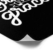 ブラッククリスチャン引用文グレイスオングレース ポスター (角)