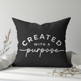 ブラッククリスチャン引用文装飾用クッション クッション