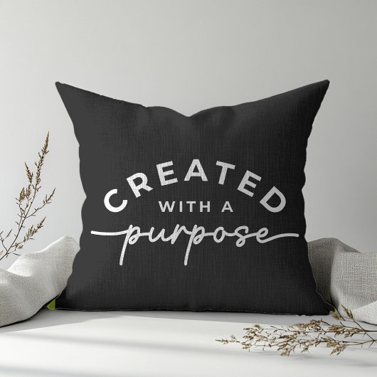 ブラッククリスチャン引用文装飾用クッション クッション