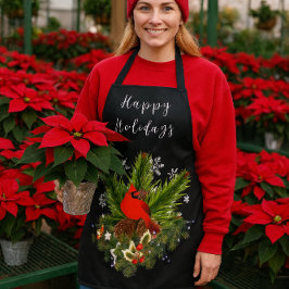 ブラッククリスマスのグリーン エプロン