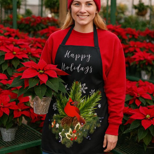 ブラッククリスマスのグリーン エプロン