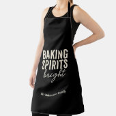 ブラッククリスマスの「Baking Spirits Bright」 エプロン (インサイチュ)