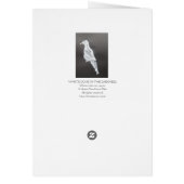 ブラッククリスマスカードに白い鳩 (裏面)