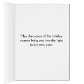 ブラッククリスマスカードに白い鳩 (内側 (右))