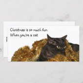 ブラッククリスマスキャット シーズンカード (正面/裏面)